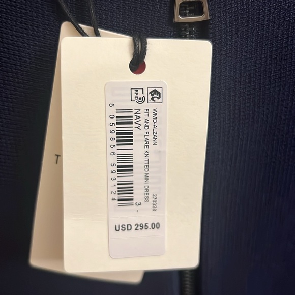 Ted Baker London Navy Fit & Flare Mini Dress - Picture 7 of 8